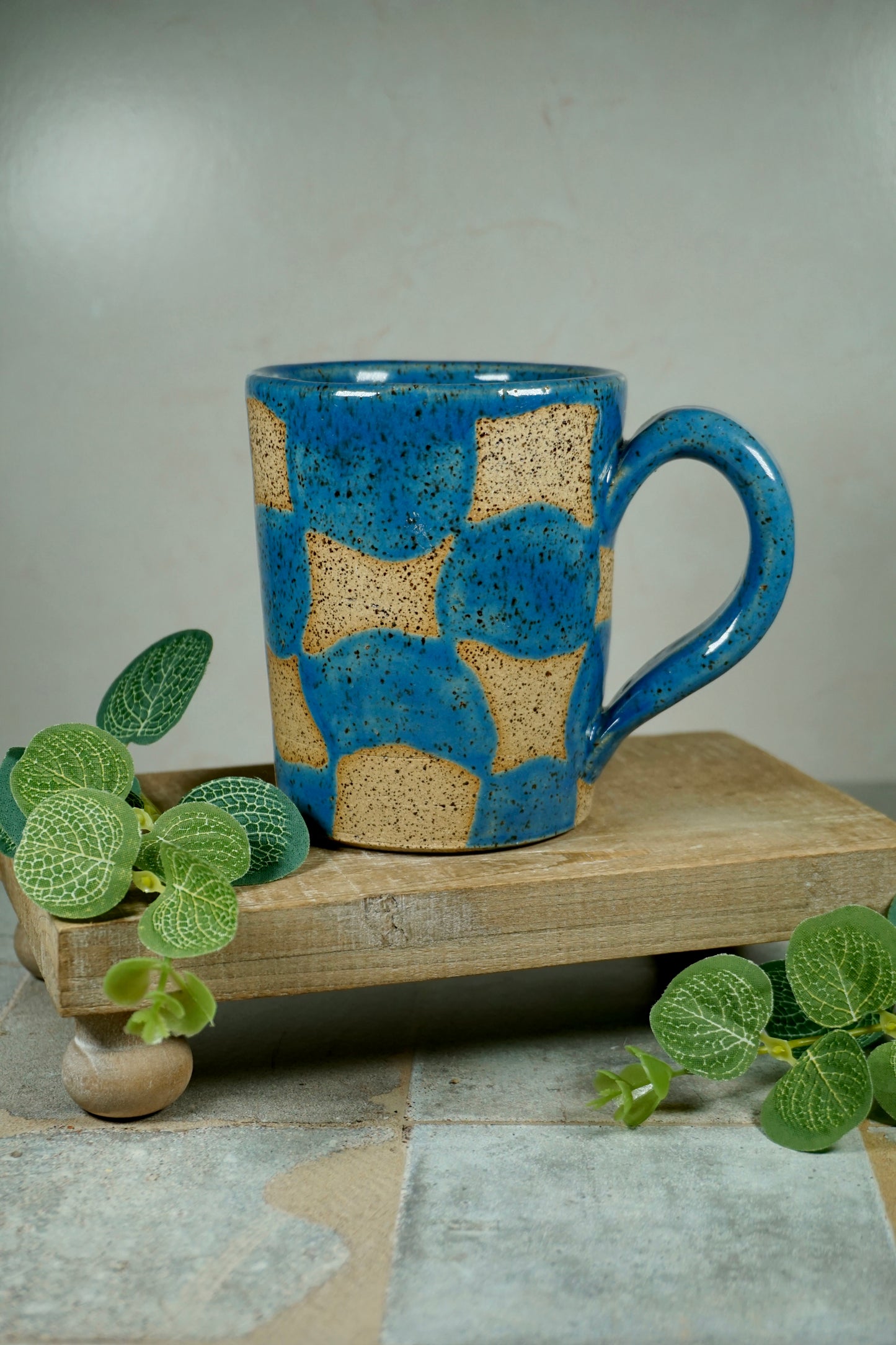 Blue Checkered 12oz