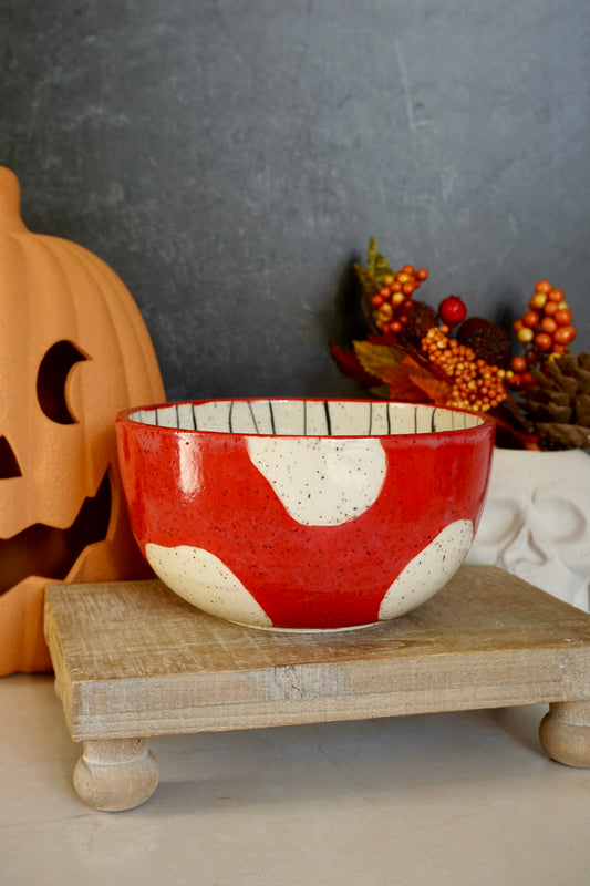 Red Mushroom cereal Bowl