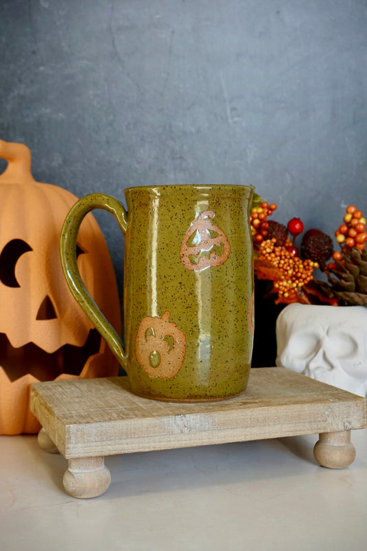 Olive Pumpkin Stein 17oz