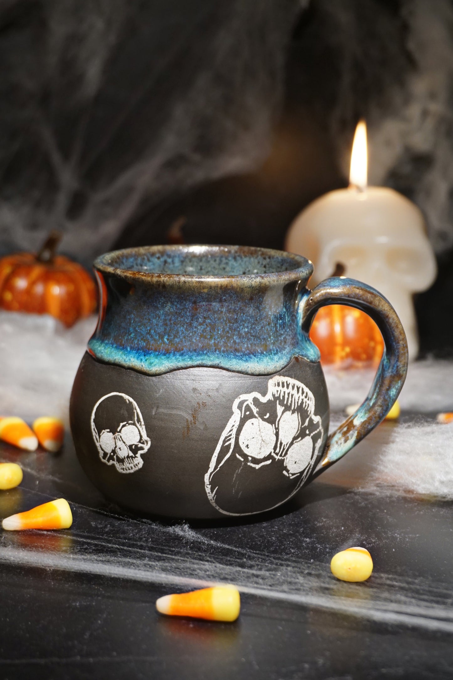 Aqua Dark Skull 15oz