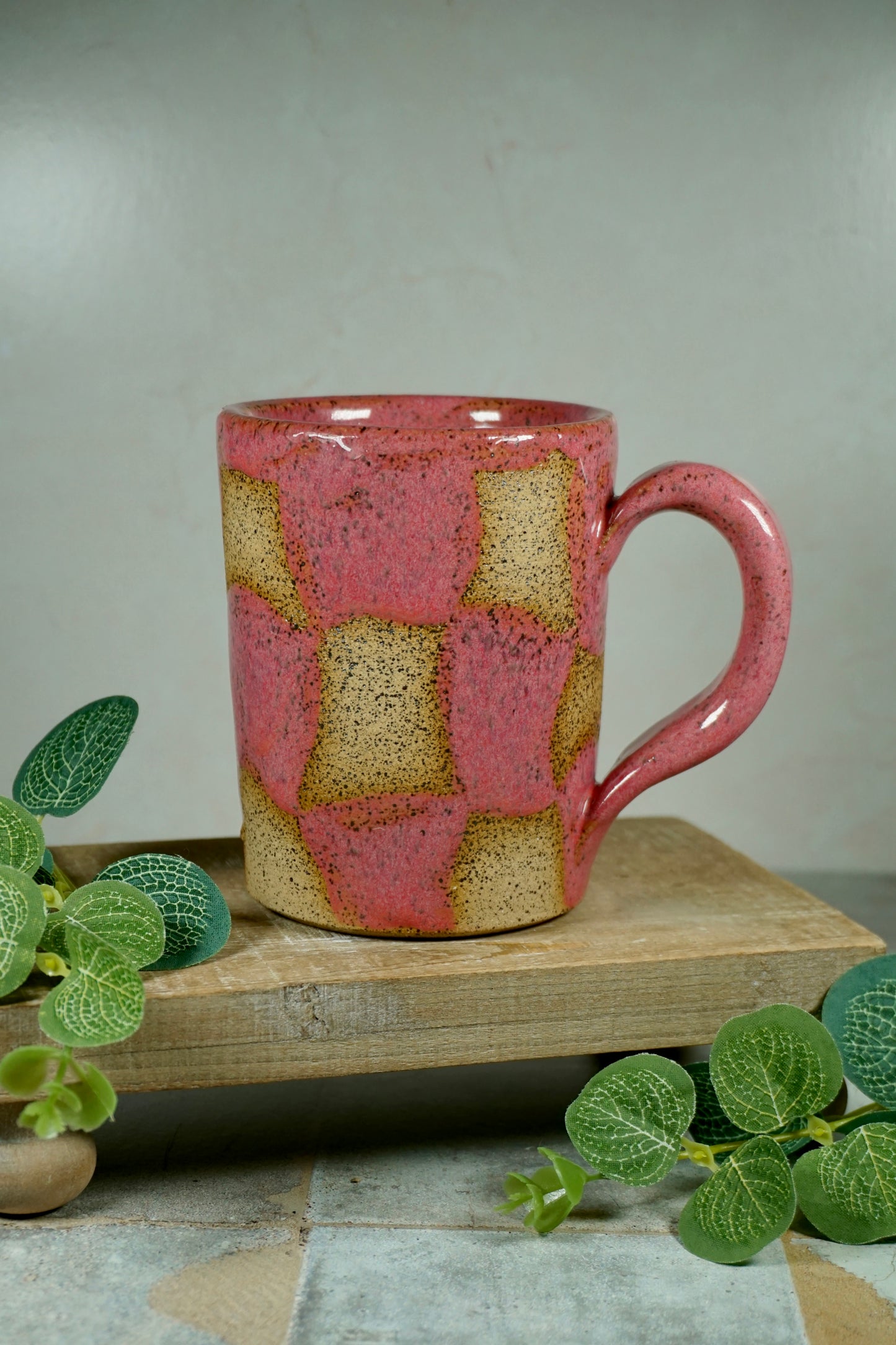 Pink Checkered 13oz