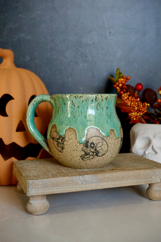 Speckled Jade Skull (2) 16oz