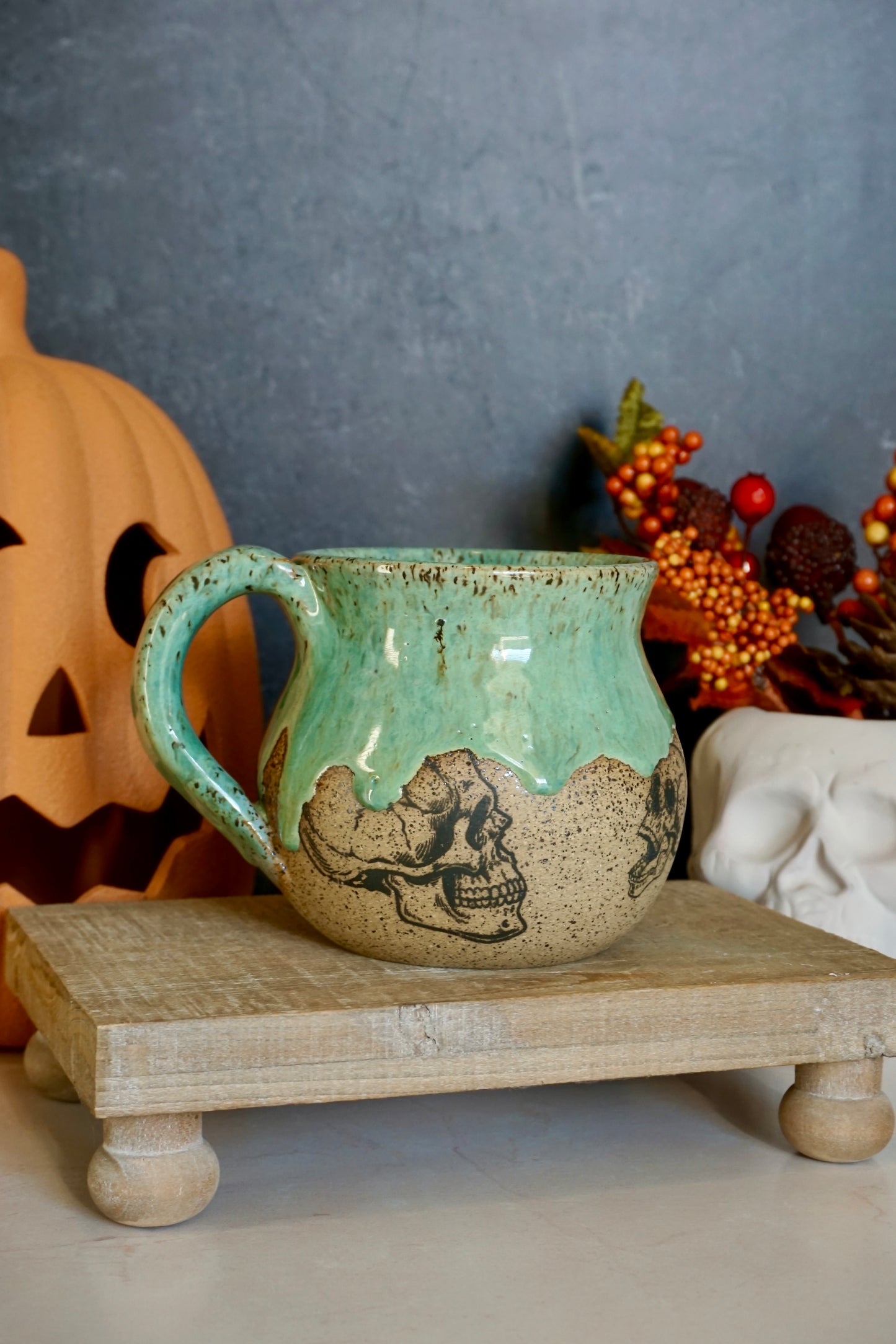 Speckled Jade Skull (1) 15oz
