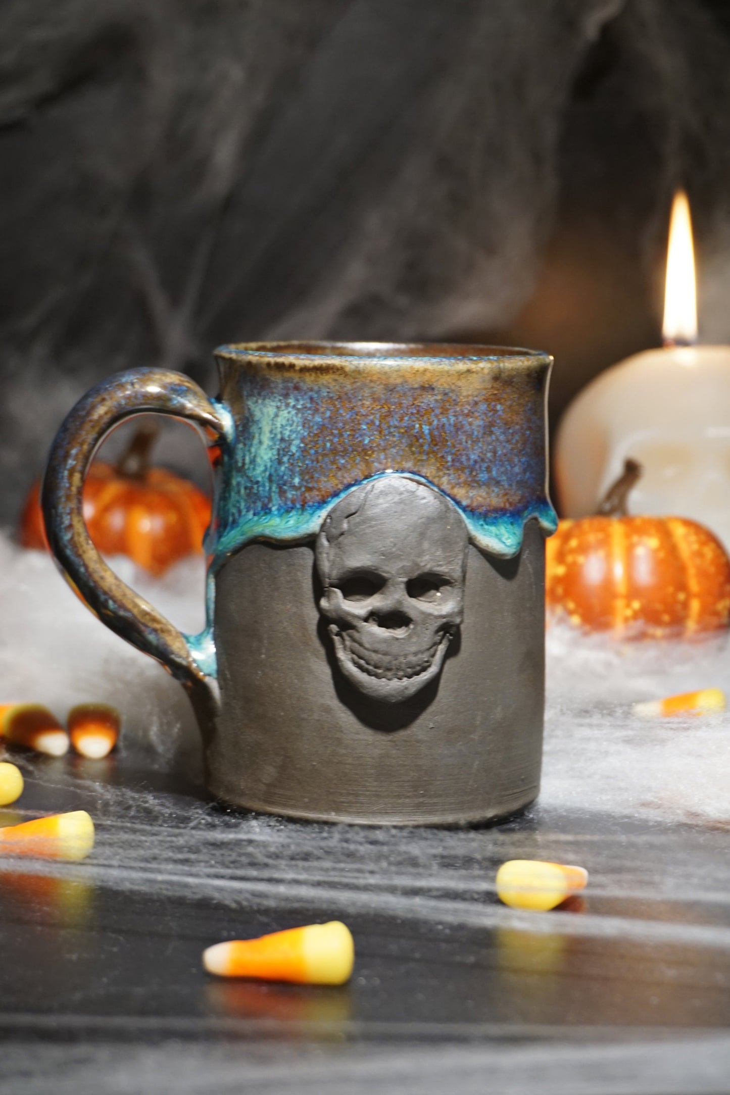 Aqua Skull Head 11oz