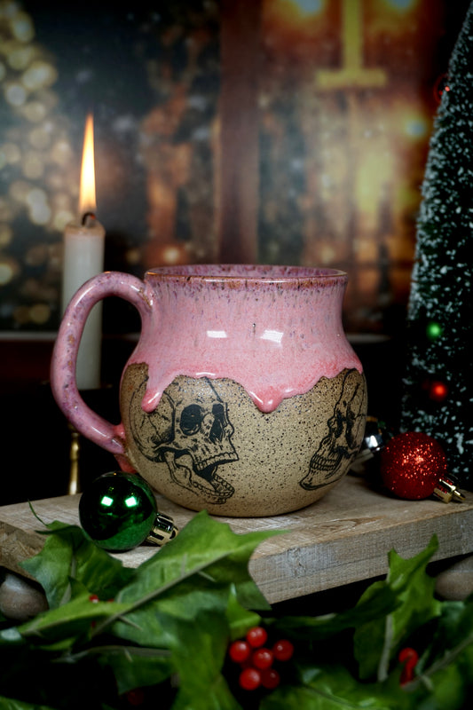DISCOUNTED Pink Lemonade Skull 3 17oz