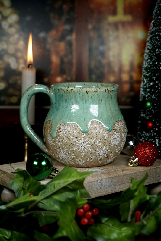 Speckled Jade Snowflake 2 17oz