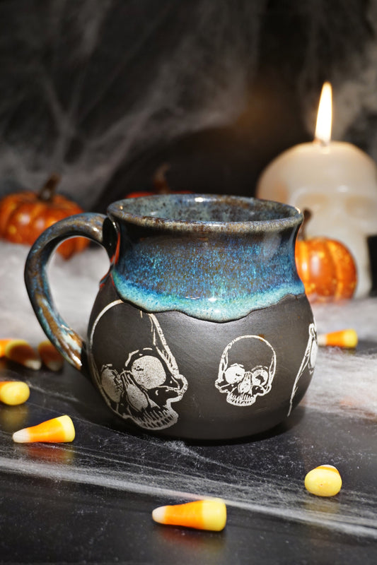 Aqua Dark Skull 15oz